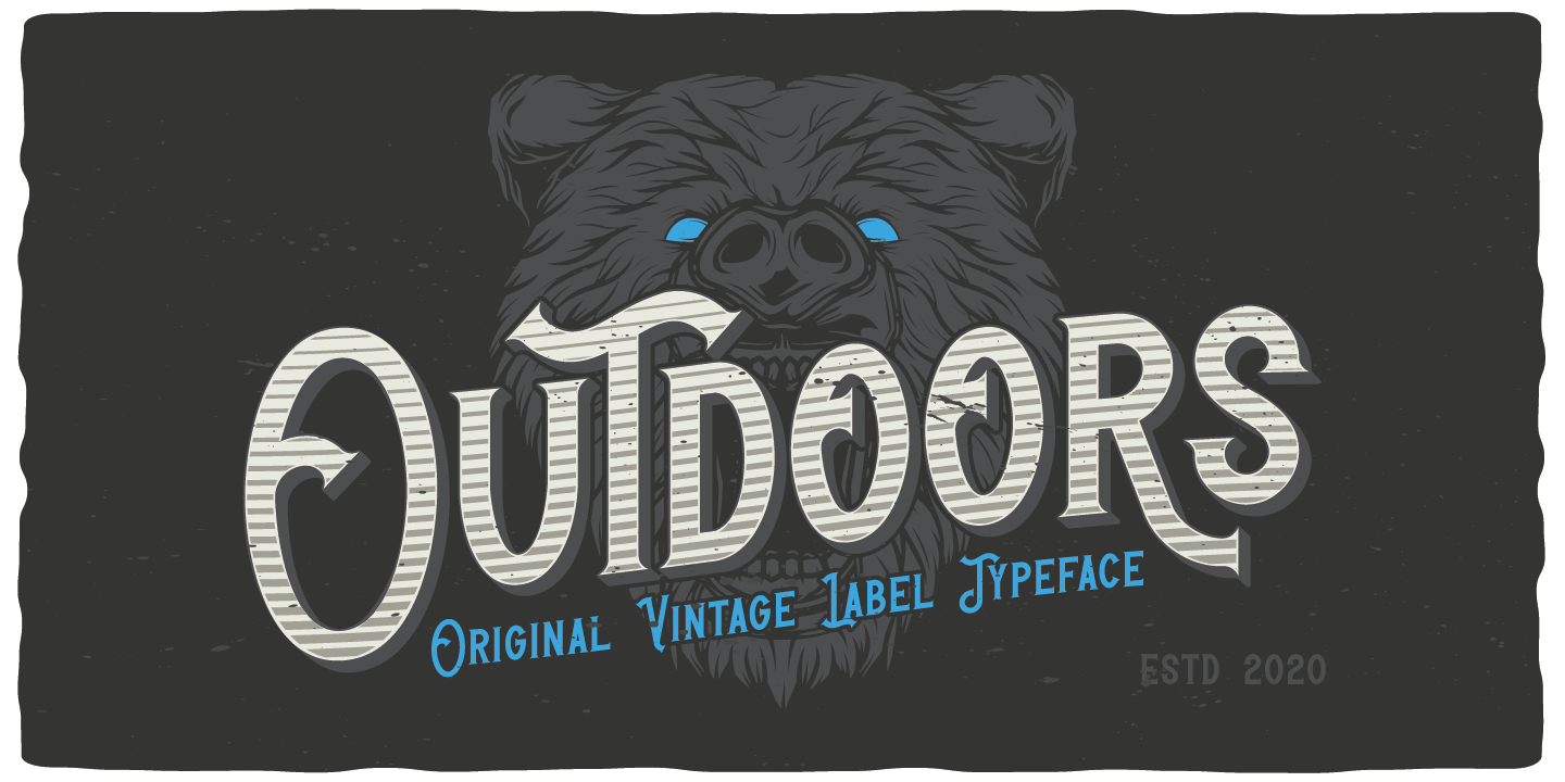Outdoors Shadow Font preview